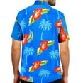 thumbnail image 2 of HAPPY BAY Men's Hawaiian Shirts Short Sleeve Button Down Shirt Men's Party Shirts Casual Vacation Summer Tropical Island Shirts for Men Funny 4XL Floral, Blue, 2 of 4