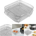 thumbnail image 6 of Yucurem Air Fryer Rack Dehydrator Stand 3 Layers Mesh Grill Basket Air Fryer Accessories Kitchen Essentials (Square), 6 of 9
