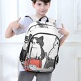 thumbnail image 6 of FORMRS Unisex School Backpack 17" Student Travel Bag with Laptop Compartment, Black Chubby Cat, 6 of 7