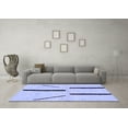 thumbnail image 3 of Ahgly Company Machine Washable Indoor Square Solid Blue Modern Area Rugs, 5' Square, 3 of 4