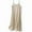 Beige, variant on Sakmal Comfy Dresses for Women Loose Fit Solid Beige Lightweight Sleeveless Long Slip Dress