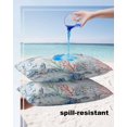 thumbnail image 4 of Pack of 2 Outdoor Pillow Covers, Summer Ocean Turtle Seashell Starfish Coral Blue Waterproof Square Throw Pillowcase Cushion Decorative Pillow Covers for Couch Patio Tent, 20x12 in, 4 of 6