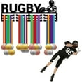 thumbnail image 7 of Rugby Medal Hanger Display Medal Holder Rack Frame Sports Metal Hanging Athlete Awards Iron Wall Mount Decor Over 60 Medals, 7 of 7