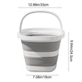 thumbnail image 4 of Ovzne Collapsible Water Bucket, Portable Foldable Container, Multifunctional Storage Pail for Camping Hiking Fishing Car Washing Household Use Father's Day Gift, 4 of 6