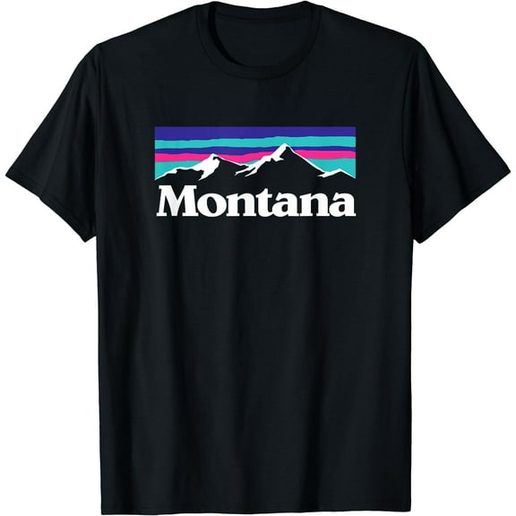 Montana Retro Vintage Mountain Outdoors State Graphic T-Shirt