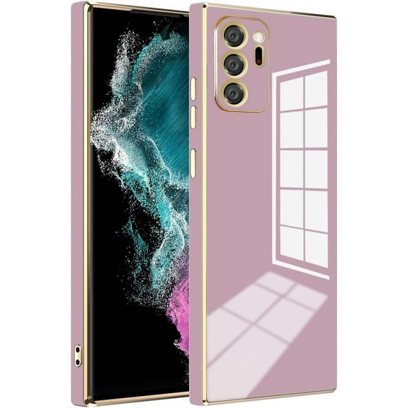 Galaxy Note 20 Ultra Case, Designed for Electroplated Samsung Galaxy Note 20 Ultra 5G Phone Case, Case Soft TPU Protective Shockproof Flexible Samsung Note 20 Ultra Case 6.9 inch,Dark Purple