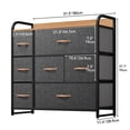 thumbnail image 3 of YITAHOME 7 Drawers Dresser, Dark Gray, Fabric Storage Tower with Wooden Top Shelf, 3 of 9