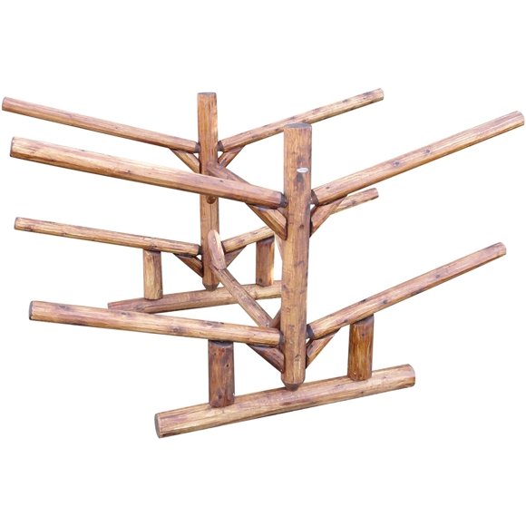 4-place Log Kayak Rack Canyon Brown