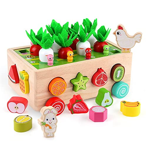 SKYFIELD Montessori Wooden Garden Toy for Baby Boys Girls 1 2 3 Years
