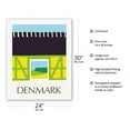 thumbnail image 2 of Denmark - Barn (Lade) - Vintage Travel Poster by Ole Kortzau c.1977 - Fine Art Rolled Canvas Print 20in x 26in, 2 of 4