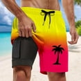 thumbnail image 2 of YAYUBA Swim Trunks Men 2 In 1 with Compression Liner Stretchy Quick Dry Breathable High Elastic Waist Swim Shorts Comfy Multi Pockets Beach Bathing Suit Beach Board Shorts, 2 of 4