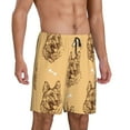 thumbnail image 2 of Xecao German Shepherd Dog Print Men's Sleepwear Shorts Pajama Bottom Lounge Short nightwear with Convenient Pockets for Relaxed Home Wear-Large, 2 of 6