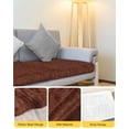 thumbnail image 4 of Dark Brown Couch Cushion Covers Stretch, Washable Sofa Seat Covers Individual Seat Cushion Sofa Slipcovers Vintage Country Monochrome Chocolate Color Couch Cover Furniture Protector L-1PCS, 4 of 7