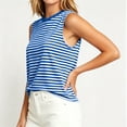 thumbnail image 4 of Aezemi Women Sleeveless Striped Tank Top, Hollow out Backless Crewneck Tank Tops, Casual Summer Fashion Shirts, 4 of 7
