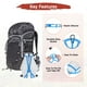 thumbnail image 5 of Soporte de zapatos Uxcell para mochila [1SET] - Soporte de calzado de silicona elástica con clip para viajar [Azul zafiro-XL], 5 of 7