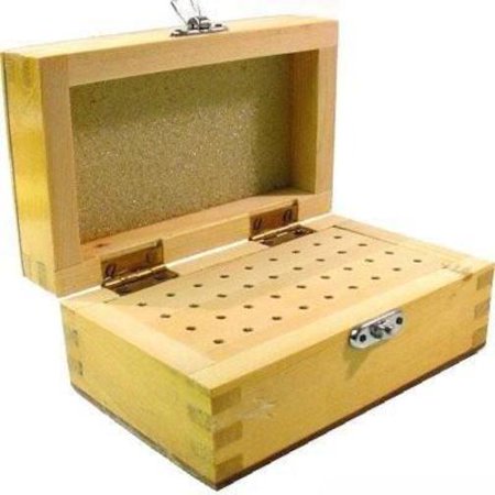 

Wood Box Bur Drill Rotary Tool Holder Organizer 36 Hole
