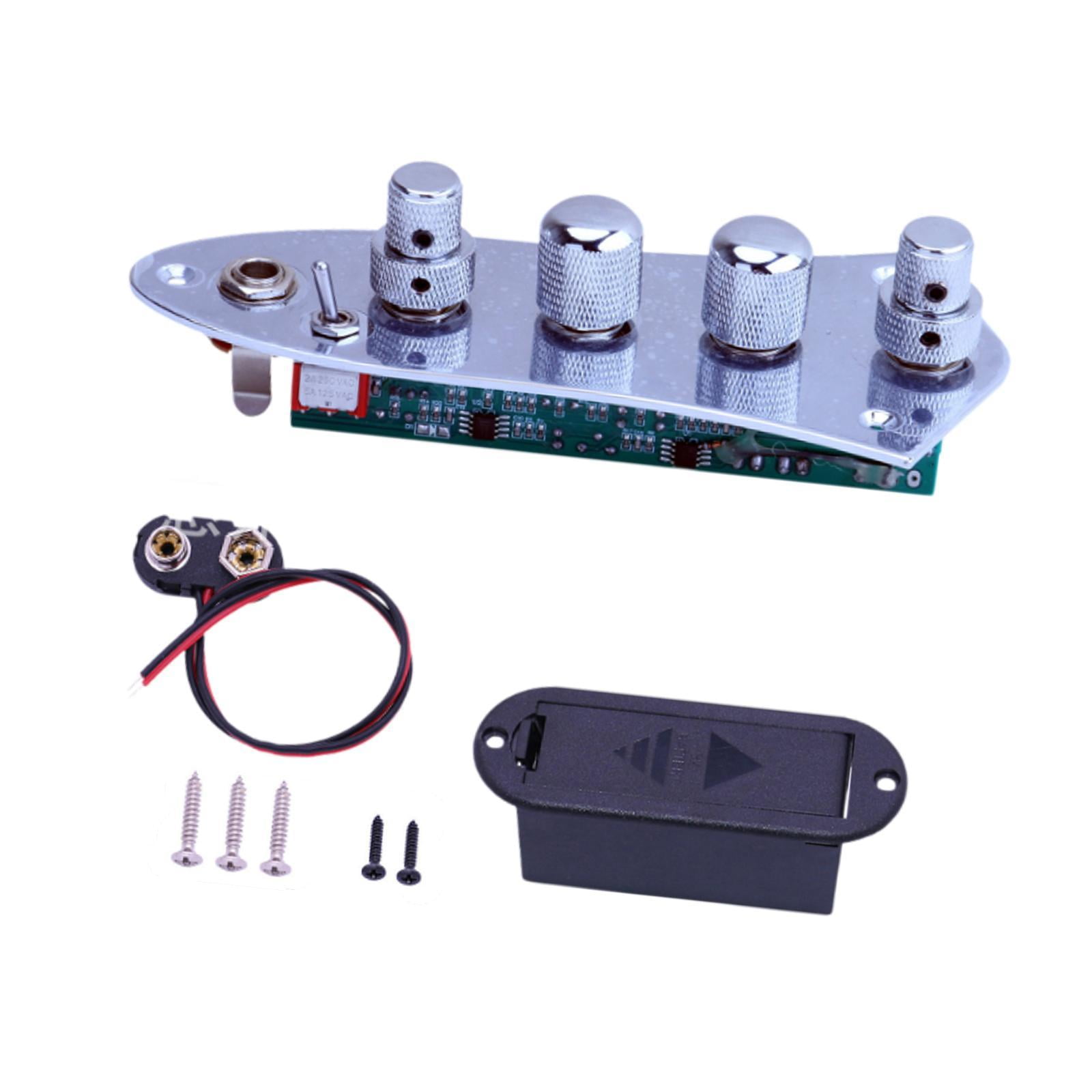 LeeQinersw Fully Loaded Control Plate and Switch Knob Loaded Bass Control Board with Wiring