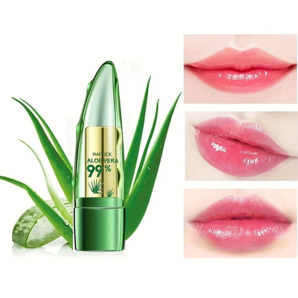 Fiudx Liquidación De Ahorros De Verano Bálsamo Labial De Aloe, Bálsamo Labial De Gelatina Transparente, Bálsamo Labial Que Cambia De Color Con La Temperatura, Maquillaje Labial Hidratante Y Duradero