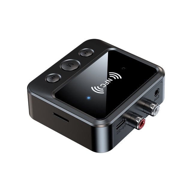 Cateissary Transmisor de plástico compatible con Bluetooth inalámbrico DC 5V luz indicadora antideslizante 10m caja de sonido adaptador receptor de Cables de audio/vídeo