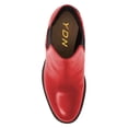 thumbnail image 5 of YDN Women Classic Round Closed Toe Mid Block Heel Chelsea Boots Elastic Pull On Ankle Booties Comfy Dressy Shoes Size 12 Red, 5 of 5