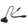 thumbnail image 2 of USB 2.0 to SATA 22Pin Adapter Cable Cord for 2.5 Inch HDD Laptop Hard Drive, 2 of 7