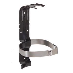 BRK Electronics Fire Extinguisher Mount BRACKET2 For Use In Marine/Automotive/In-Cab Truck Applications; 7.8 Inch Height x 2 Inch Width; Black; Powder Coated; Steel