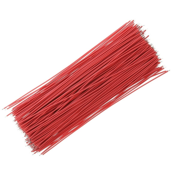 Uxcell 100Pcs Hookup Wire Jumper Wires Pickup Cable 10cm Long for Electrical Guitar Wiring Headphone Wires,Red