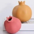 thumbnail image 5 of Creative Pomegranate Ceramic Vases, Vase Pottery Vase Handmade Cute Flower Vase for Home Décor Art - S Red, 5 of 8