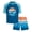 Teal Sunset, variant on Boys Swim Set - UPF50+ Short Sleeve Rash Guard Swim Shirt and Swim Trunks 2 Piece Set