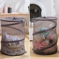 thumbnail image 3 of Mesh Dirty Clothes Basket,Collapsible Wire Mesh Laundry Hamper,Foldable Laundry Hamper,Multi-purpose Laundry Hamper for Closet, Toy, Garage, Sporting Goods, 3 of 7