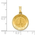 thumbnail image 3 of Auriga Fine Jewelry 14K Yellow Gold Polished and Satin Our Lady Fatima Medal Pendant for Women (L-22mm, W-15mm), 3 of 6