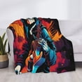 thumbnail image 3 of Yiaed Rock Skull Singer Print Blanket Throw Blanket Soft Cozy Flannel Blanket for Home Bed Sofa Couch Chair-40"x30", 3 of 6