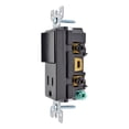 thumbnail image 2 of Interruptor Y Receptaculo Leviton Negro Para Luz Y Aparatos, 2 of 3