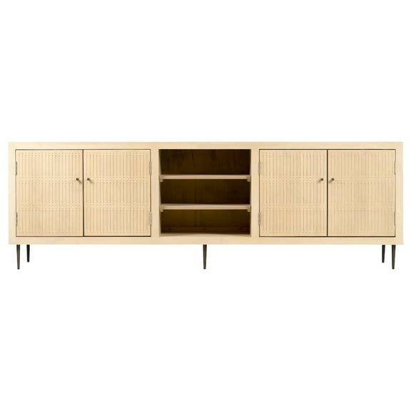 Moti Sampson 4-Door Media Cabinet in Aged Natural
