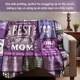thumbnail image 2 of Gifts for Bonus Mom from Daughter, Bonus Mom Gifts on Birthday Mothers Day Thanksgiving Day Christmas, Stepmom Present, Mom in Law Present Purple Flannel Throw Blanket, 2 of 7
