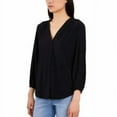 thumbnail image 2 of Vince Camuto Womens V Neck Shirt Top Size: L, Color: Black, 2 of 3