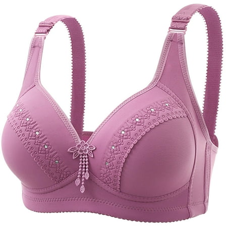 Fesfesfes Bras for Women Wireless Ladies Fashion Bowknot Printing Comfortable Hollow Out Bra Underwear Bras Sport Bras for Women