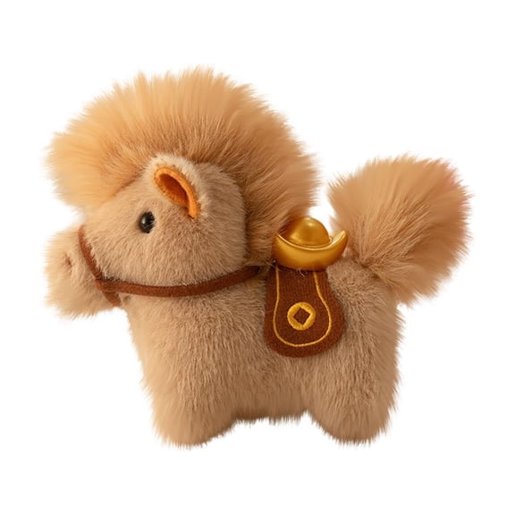 2026 New Stuffed Horse Toys, New Year Gift Cute Horse Plush Toys, Huggable Plushies Pillow Plush Toys, Cute and Perfect Birthday Gifts for Friends and Classmates, Graduation Gifts (Horse, Brown)