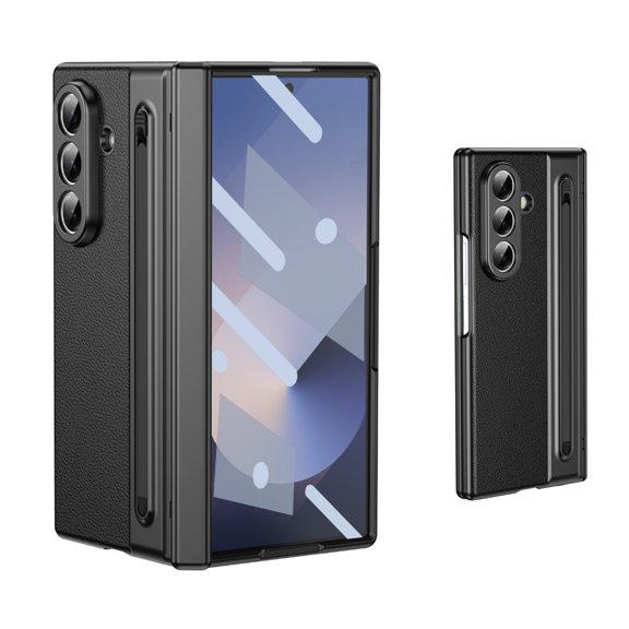 Mynvo for Samsung Galaxy Z Fold 8 Ultra Case, Built-in Pen Holder Slot with Stylus Screen Protector Shockproof Anti-Scratch Protective for Women Men, Black