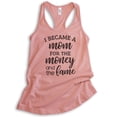 thumbnail image 1 of I Became A Mom For The Money And The Fame Tank Top, Ladies Racerback Tank Top, Mom Tank, Mama Tank, Desert Pink, Small, 1 of 3