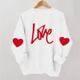 thumbnail image 2 of Valentine Shirts for Women Cute Love Heart Sweater Tops Casual Long Sleeve Crewneck Pullover Sweatshirts, 2 of 5