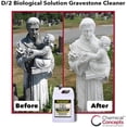 thumbnail image 3 of D2 Biological Solution 1 Gallon, Professional Cleaner for Mold Mildew Algae Lichen, Non-Bleach pH Neutral Biodegradable, for Stone Marble Concrete Headstones Monuments, 3 of 5