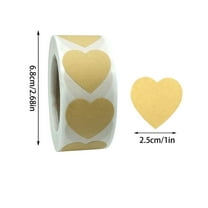 TACILIP Stickers Paper Kraft 1 Inches Hand Made with 500 Labels Per Roll Made with Stickers Of Love for Packaging Baking Round Labels Hand Made Valentines Day Gifts for Her, Mom Gifts