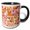 Black/White, variant on 3drose, Mosaic Pattern Background Design - Colorful Abstract Vector Graphic, 11oz Two-tone Blue Mug