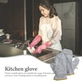 thumbnail image 6 of LEORX 1 Pair Silver Bamboo Insulation Waterproof Dishwashing Reusable Thickened Design Dishwashing Gloves, 6 of 8