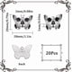 thumbnail image 2 of 1 caja de 20 dijes de mariposa, dijes de mariposa, dijes góticos, dijes aterradores en blanco y negro, dijes de mariposas, 2 of 6