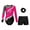 Hot Pink&Black, variant on YONGHS Kids Girls Long Sleeve Shiny Rhinestone Gymnastics Athletic Leotard with Shorts Hair Band Set White&Black 16