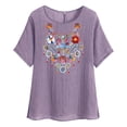thumbnail image 1 of Tnhcen Chemise d'Été Vintage à Manches Courtes Col Rond – Coupe Ample en Coton Lin Style Rétro Basique P-2TG, 1 of 4