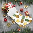 thumbnail image 6 of Coolnut 17.7 Inch Christmas Stockings, 1 PCS Watercolor Pineapple Presonalized Large Stocking Sock for Family Holiday Xmas Party Decorations, 6 of 7