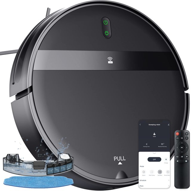 Combinación de mopas aspiradoras Kilgone Robot, 2300 Pa, WiFi, Alexa